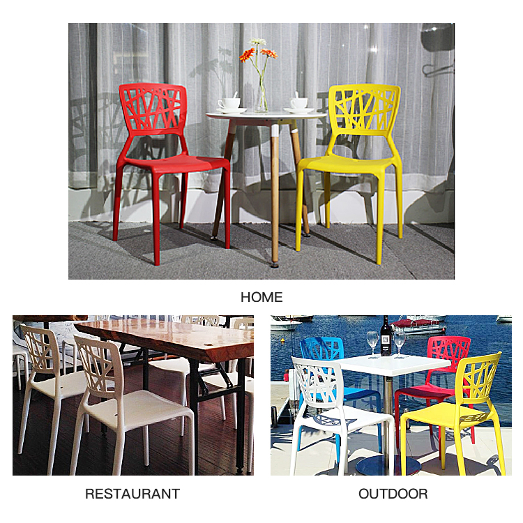  Kingnod outdoor furniture plastic stacking bistro chairs