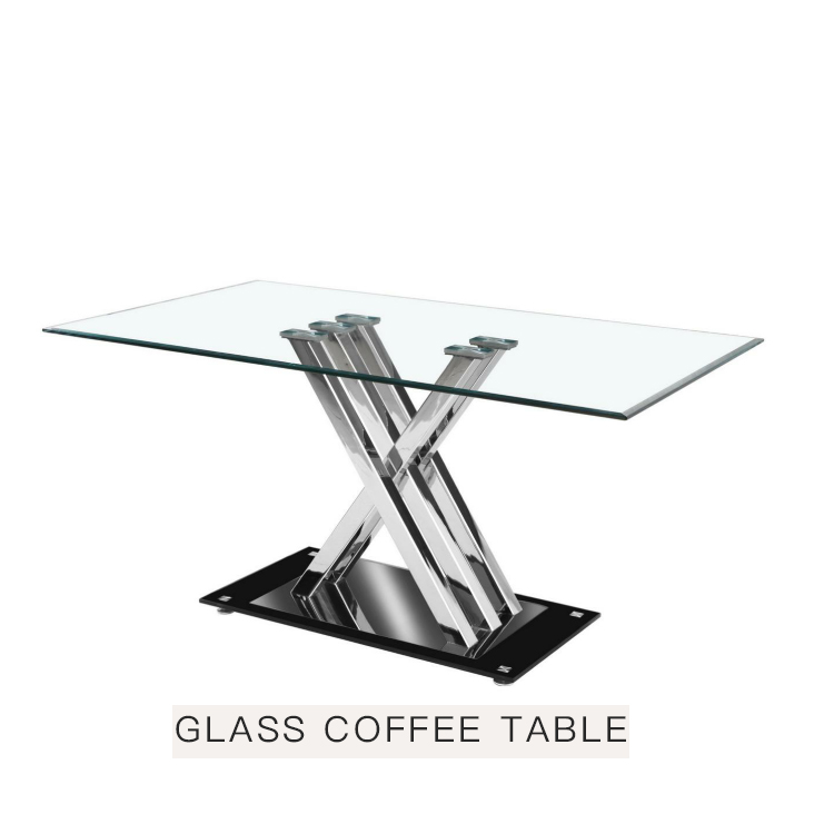 KINGNOD High Quality Dining Table Tempered Glass Dining Room Tables