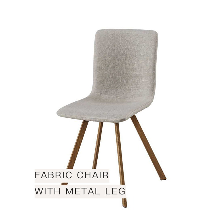KINGNOD Hot Sale Cheap Metal Stool Royal Dining Fabric Chair