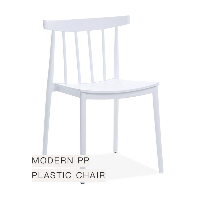 KINGNOD Modern PP Plastic Stackable Dining Hard Plastic Chairs