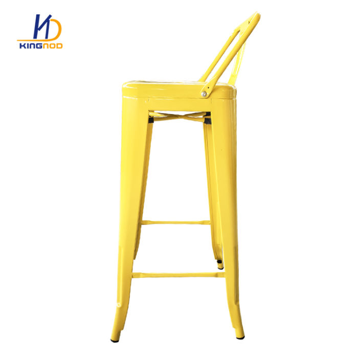 Kingnod Online High Quality Metal High Stools Counter Height Bar Stools With Backs for Sale