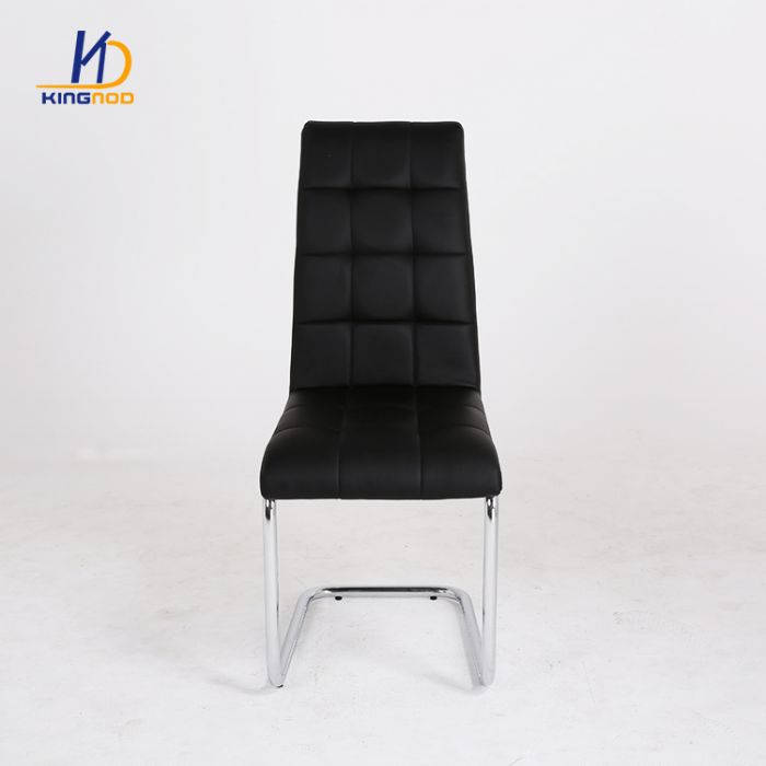 Kingnod Professional Design Simple Style Genuine Black PU Leather Bar Stool