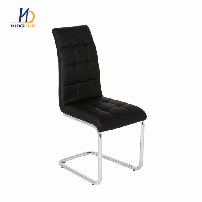 Kingnod Professional Design Simple Style Genuine Black PU Leather Bar Stool