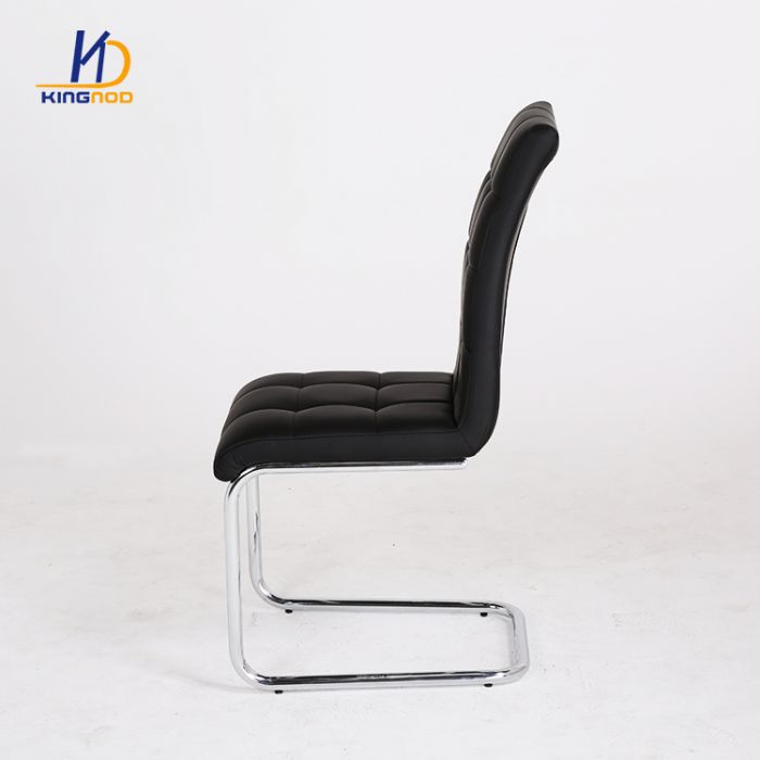 Kingnod Professional Design Simple Style Genuine Black PU Leather Bar Stool