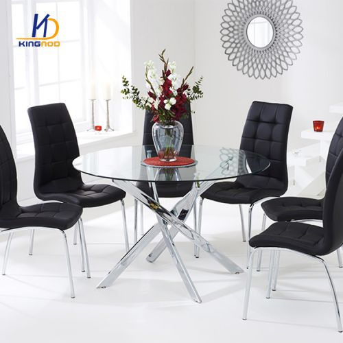 Kingnod Professional Design Simple Style Genuine Black PU Leather Bar Stool