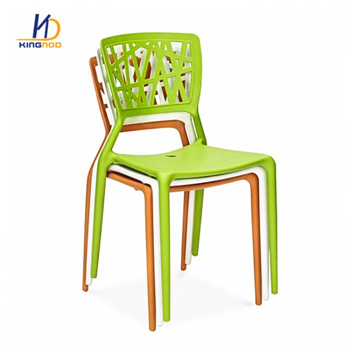 Kingnod outdoor furniture plastic stacking bistro chairs