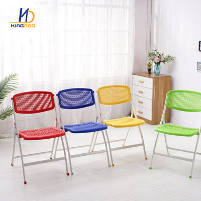 New Plastic Black Folding Chair with Metal Frame