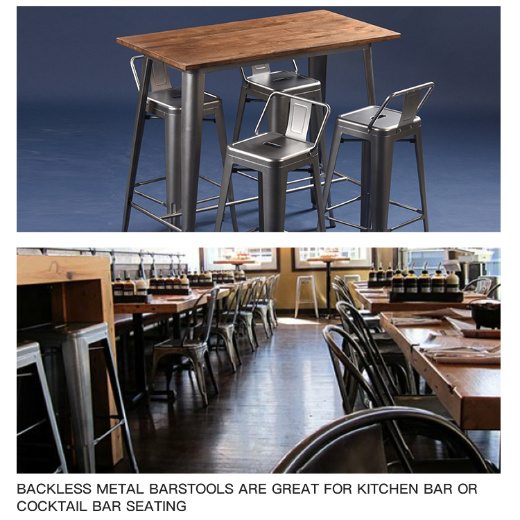 KINGNOD Hot sale stackable Tabouret de Bar Stool Chair With Back