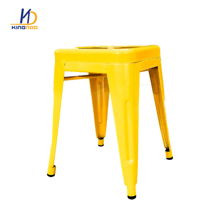 KINGNOD Bar Furniture Colored Outdoor Metal Bar Stool Set