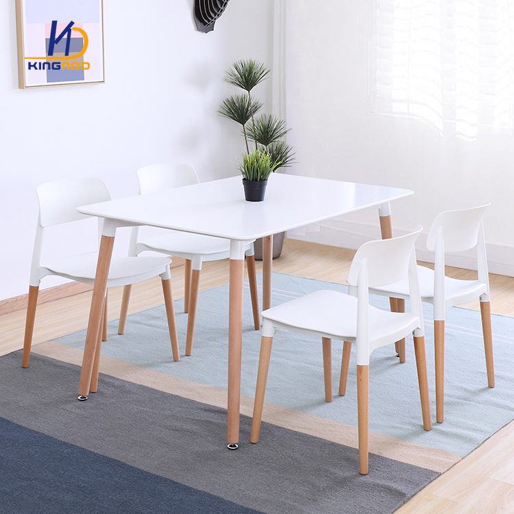 Kingnod Dining Room Pp With Wooden Legs, Dining Table Chairs Wooden Legs