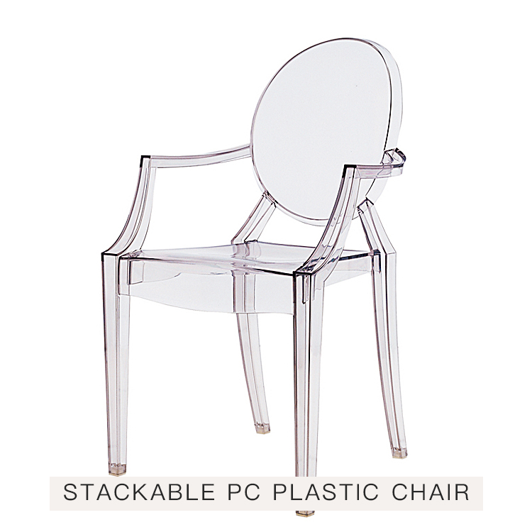 Banquet High Back Stackable Banquet Transparent Plastic Chair
