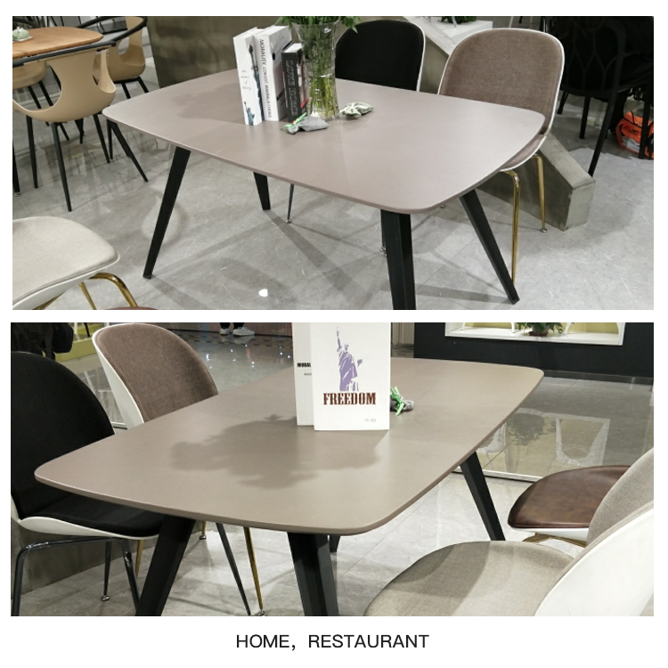 Cast Iron MDF Top European Big Size Dining table design