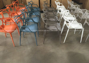 Colorful Dining Room Modern Stackable Outdoor Plastic Chairs