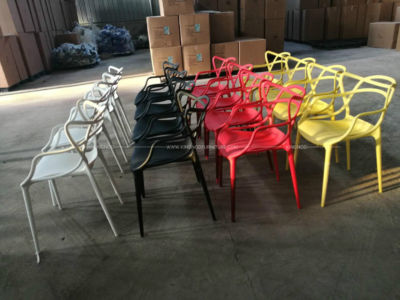 Colorful Modern Dining Room Stackable Outdoor Plastic Chairs