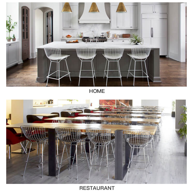 Dining Living Metal Wire Bar Chairs