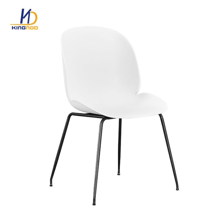 Direct factory modern plastic office furniture chair with metal leg