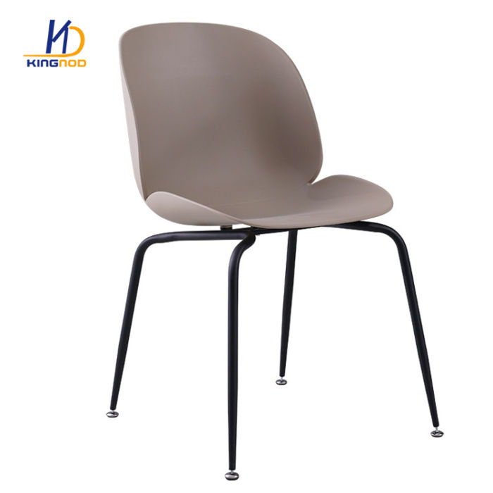 Direct factory modern pp plastic office furniture chair with metal leg