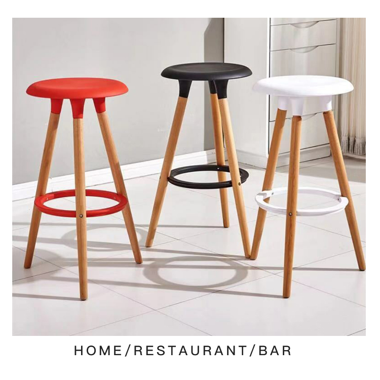 European Most Popular Restaurant Plastic high Bar Stools