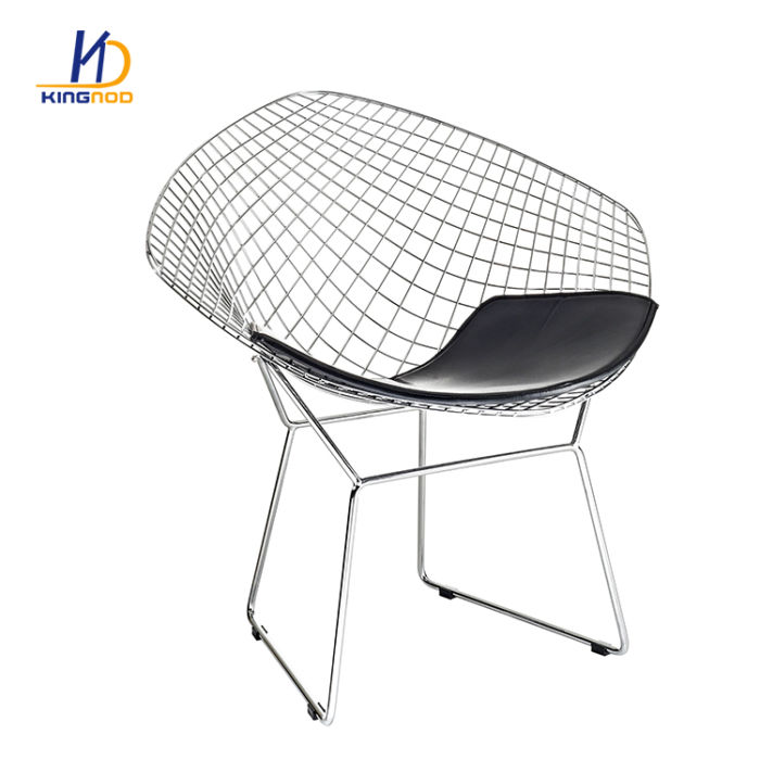 Garden outdoor black metal steel Wire Outdoor Painting wire chair