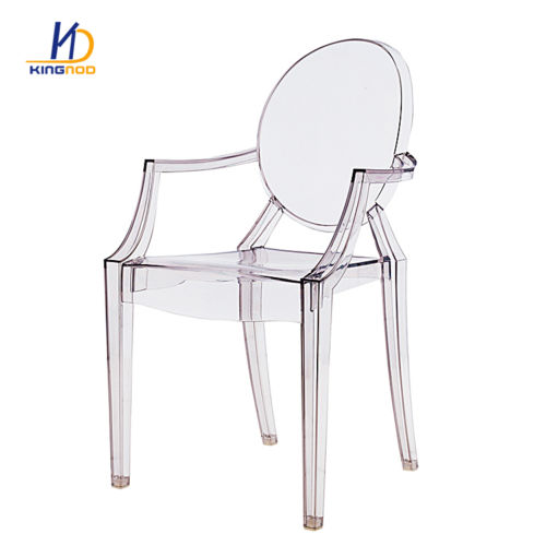 High Back Stackable Banquet Transparent Plastic Chair