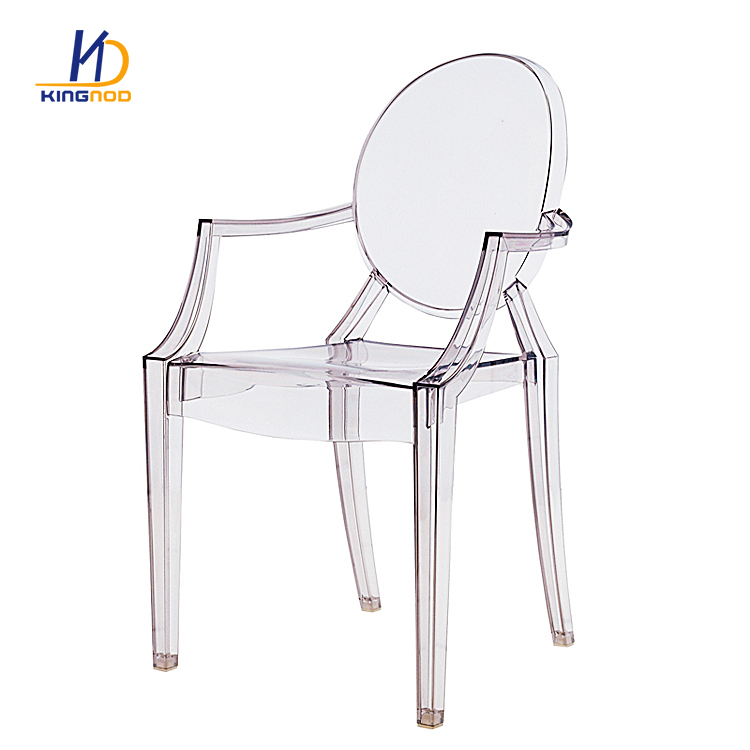 High Back Stackable Banquet Transparent Plastic Chair