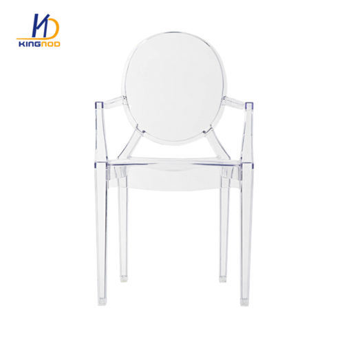 High Back Stackable Transparent Plastic Chair