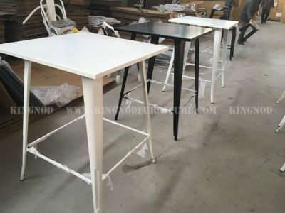 High Quality Industrial Removable Metal Top Dining Table