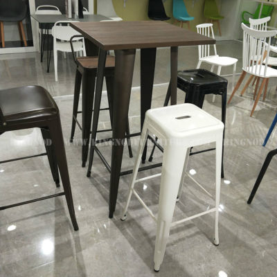 High Quality Industrial Removable Metal Top Dining Table Sets