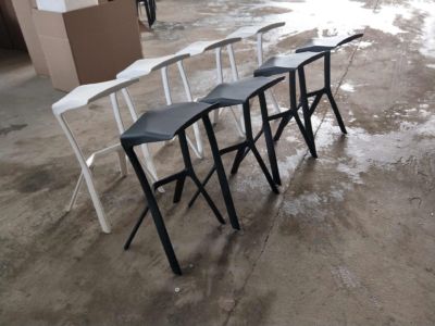 High Quality Plastic Stackable Shark Bar Stool High Bar Chair