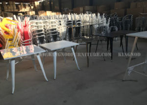 Industrial Restaurant Dining Table Sets Metal Frame Table Industrial