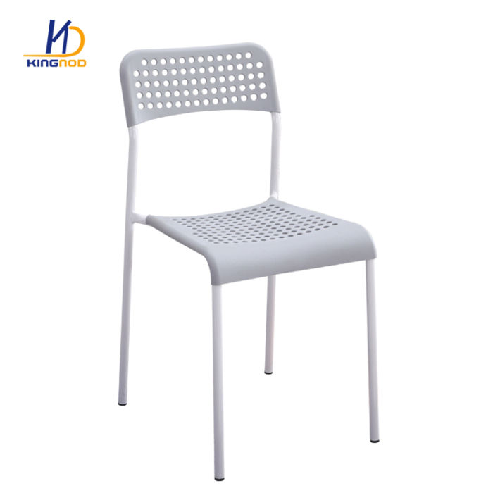 KINGNOD Armless Cheap Stackable PP Plastic Lounge Chair