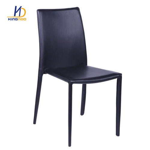 KINGNOD Genuine Italian Dining Room Modern Stacking PU Leather Chairs