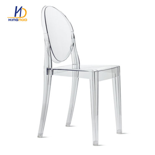 KINGNOD Plastic Chair Stackable Transparent Dining Room Chair