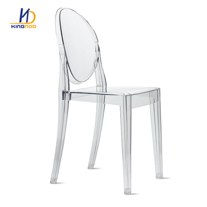KINGNOD Plastic Chair Stackable Transparent Dining Room Chair