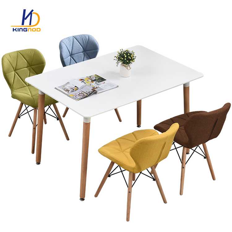 Mdf Top Beech Wood Legs and Lifting Bottom Foot Rectangular Dining Table