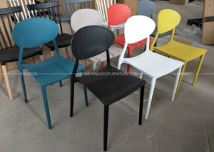 Modern Chairs with Metal Leg Restaurant Dining Stacking Plastic Chair