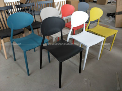 Modern Chairs with Metal Leg Restaurant Dining Stacking Plastic Chair
