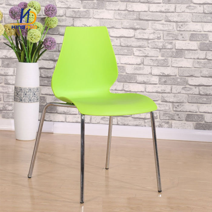 Modern Design Plastic Seat Restaurant Dining Chairs Metal Painting Legs