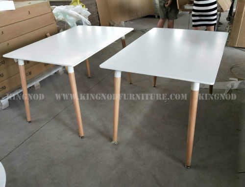 KINGNOD DT-950 Modern Furniture Beech Solid Wood Leg Square Dining Table Kitchen