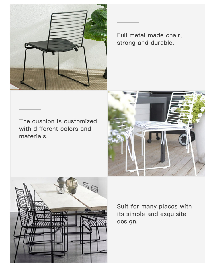 Modern Leisure Metal Welded Wire Chair