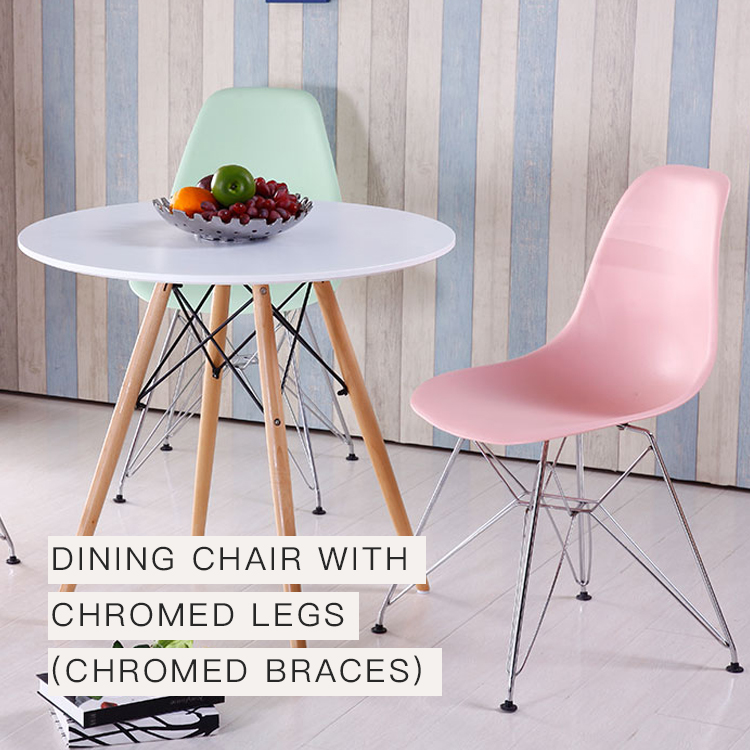 Modern Various Color Dining Plastic Acrylic Chair With Wooden Legs