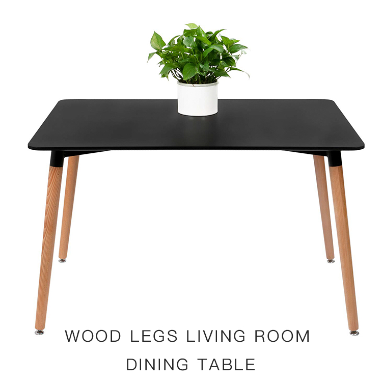 Molded Mdf Top Beech Wood Legs Lifting Bottom Foot Living Room Rectangular Dining Table
