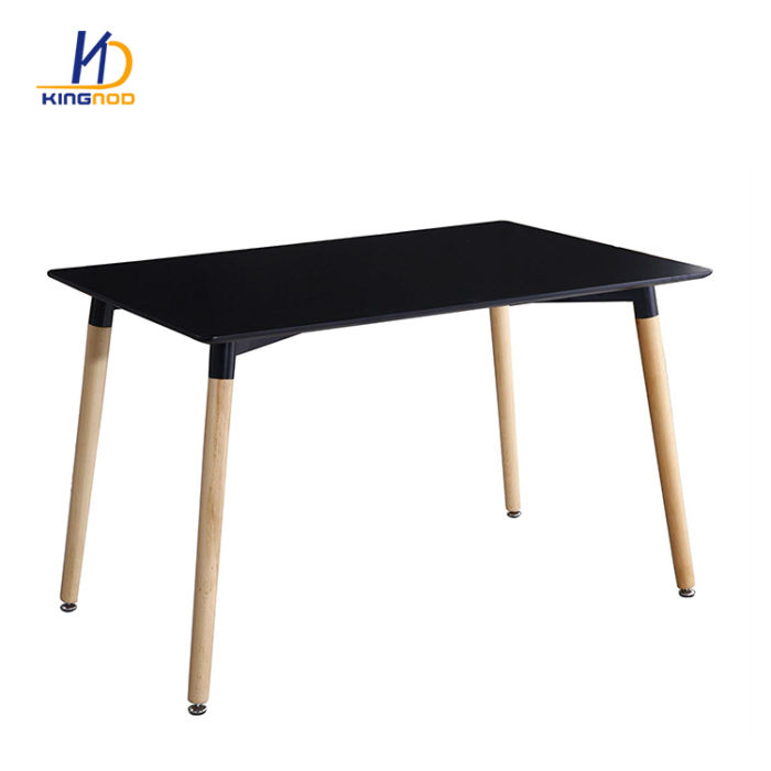 Molded Mdf Top Beech Wood Legs Lifting Bottom Foot Rectangular Dining Table