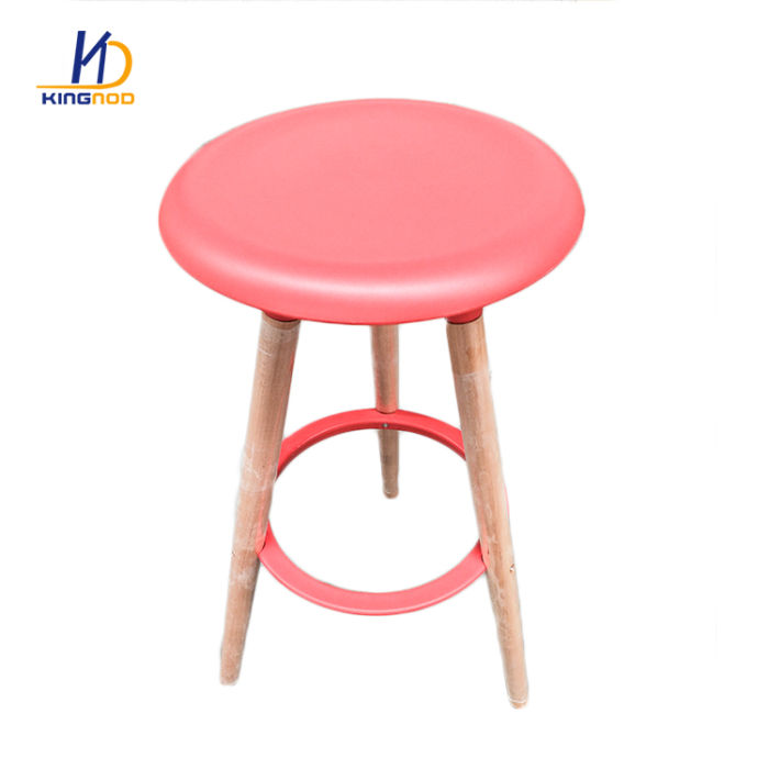 Most Popular Restaurant Plastic high Bar Stools With Wood Legs