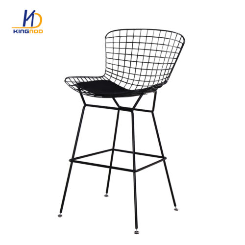 New Design Cafe Room Modern Mesh Metal Wire Bar stool
