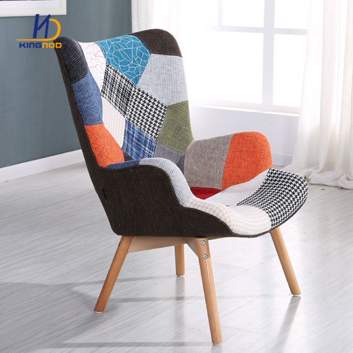 ODM&OEM Leisure Designer Velvet Seater patchwork fabric sofa chair