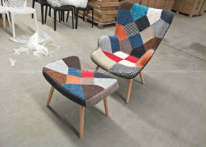OEM Leisure Designer Velvet Patchwork Fabric Sofa Chair