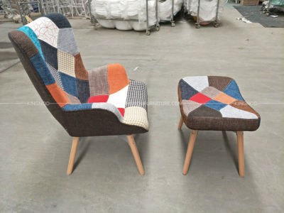 OEM Leisure Velvet Patchwork Fabric Sofa Chair