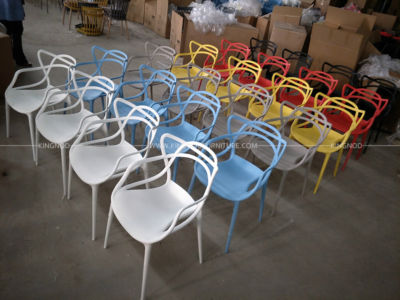 Outdoor Colorful Modern Dining Room Stackable Plastic Chairs