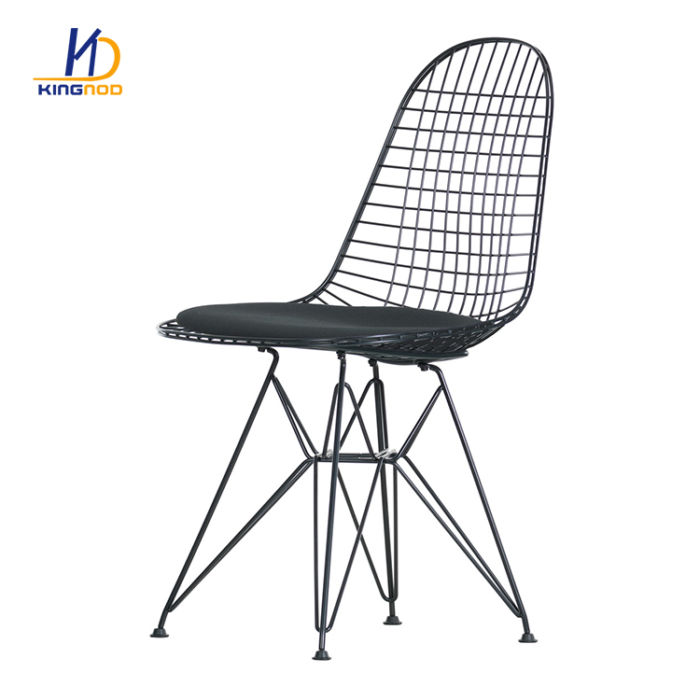 Outdoor garden Powder Coated Metal simple Replica Wire Chair
